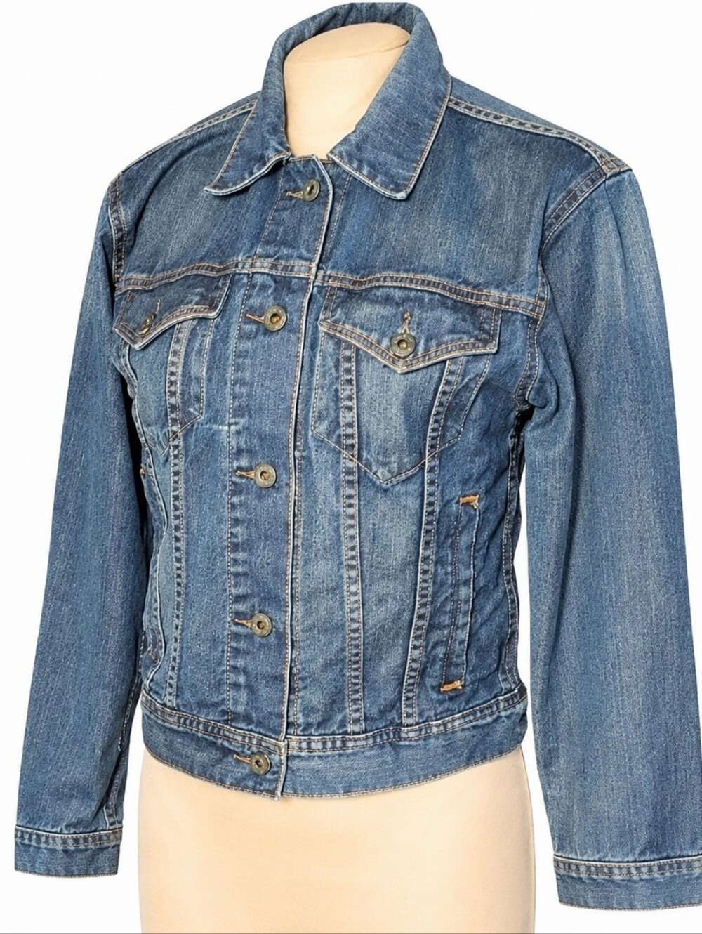 Polo Jeans Co Ralph Lauren 90s Denim Jacket Womens S Blue Preppy Americana